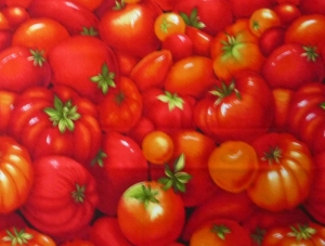 ✂ Patchworkstoff Meterware Obst und Gemüse Tomaten - Handarbeit kaufen
