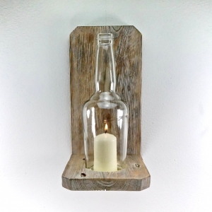 Upcycling Wandlampe aus Palettenholz/ Kerzenhalter/ Windlicht