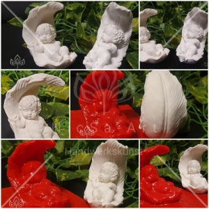Latexform Baby in Feder Mold Gießform - NicSa-Art NL000010 - Handarbeit kaufen