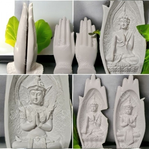 Latexform Gießform Mold Set Buddha Thai betende Hände Buchstützen - NL000081 - Handarbeit kaufen