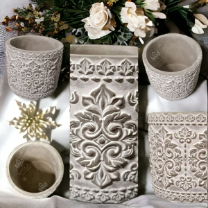 Latexform Blumentopf Ornamente Mold Gießform - NicSa-Art NL000714 - Handarbeit kaufen
