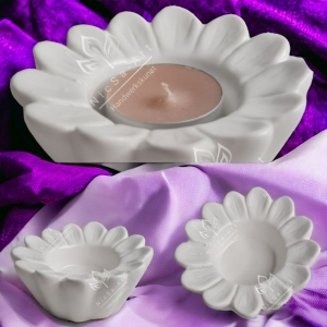 Latexform Teelichthalter Blume Mold Gießform - NL002126