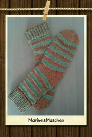Handgestrickte Socken für jung und alt - Ringelsocken 