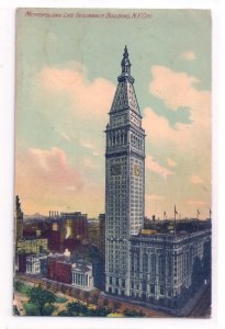 Alte Postkarte  ★NEW YORK CITY - METROPOLITAN INSURANCE BUILDING ★ 30er Jahre