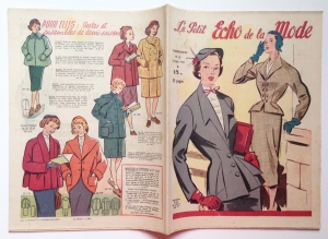    ★ Modezeitschrift - LE PETIT ECHO DE LA MODE ★ Altes französisches Vintage Modemagazin Frauenzeitschrift,  Heft Nr. 32 August 1951   
