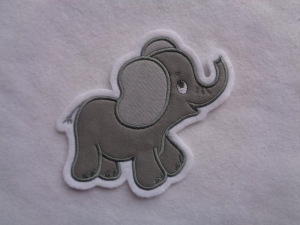 niedlicher Elefant ♥ grau ♥ Applikation ♥ Aufnäher ♥  - Handarbeit kaufen