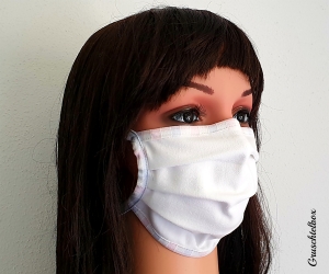  Mund-Nasen-Maske aus Baumwolle mit Nasenbügel zum Binden 