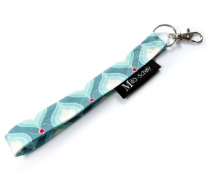 Milo-Schaly Schlüsselband mit Karabiner blau Schlüsselanhänger Stoff