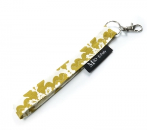 Milo-Schaly Schlüsselband mit Karabiner Schlüsselanhänger Stoff Retro-Muster