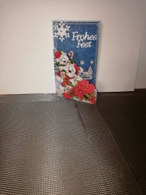 Weihnachtskarte Eiswelten in blau/weiss mit Eisbären - Handarbeit kaufen