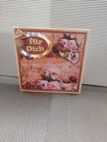 Geburtstagskarte für eine Frau mit rosafarbenen Rosen in braun und beige - Handarbeit kaufen