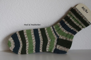  Socken handgestrickt, Größe 40/41, Fb.: grün  Artikel 4308  bei Paul & Paulinchen     - Handarbeit kaufen