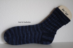  Socken handgestrickt, Größe 44/45, Artikel 4359 Fb.: blau bei Paul & Paulinchen   