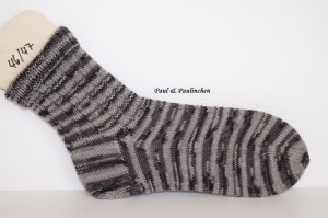  Socken handgestrickt, Größe 46/47, Artikel 4360 Fb.: grau bei Paul & Paulinchen   