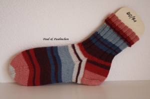  Socken handgestrickt, Größe 40/41, Fb.:bunt  Artikel 4363 bei Paul & Paulinchen    