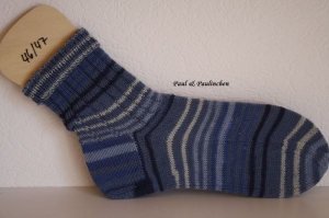  Socken handgestrickt, Größe 46/47, Artikel 4367 Fb.: blau bei Paul & Paulinchen  