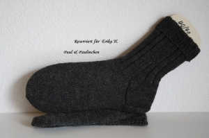  Socken handgestrickt, Größe 40/41, Fb.:anthrazit Artikel 4368 bei Paul & Paulinchen    