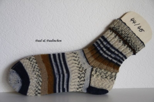 Socken handgestrickt, Größe 44/45, Artikel 4388  Fb.: bunt bei Paul & Paulinchen     
