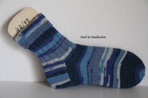  Socken handgestrickt, Größe 42/43, Fb.: bunt Artikel 4405, bei Paul & Paulinchen   - Handarbeit kaufen