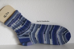  Socken handgestrickt, Größe 46/47, Artikel 4419 Fb.:blau bei Paul & Paulinchen   - Handarbeit kaufen
