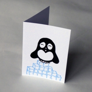 Grußkarten Winter Pinguin (A6)