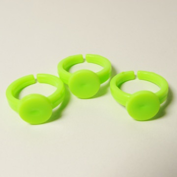 Kinder Ringrohlinge grün 9 mm Klebefläche 