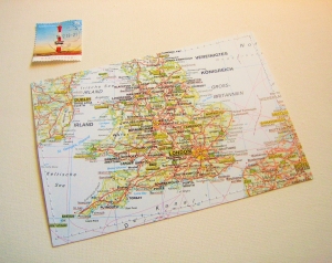 Tolle Postkarte LONDON ♥ England *upcycling pur* 