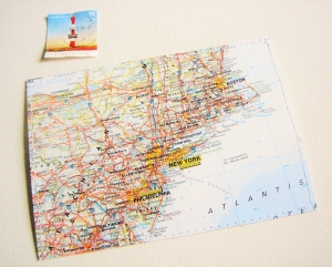 Tolle Postkarte NEW YORK ♥ Amerika *upcycling pur*