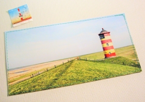 Tolle Postkarte Leuchtturm ♥ PILSUM *upcycling pur* DIN lang