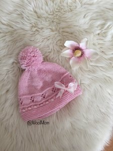 Baby Bommelmütze für die kleine ♡ Miss ♡ aus 100% Merinowolle