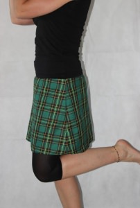 karo Rock A- Form mini Schottenrock grün kariert Gr, 36-44 skirt - Handarbeit kaufen