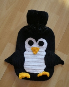 Gestrickter Wärmflaschenbezug - Pinguin inkl. Wämflasche  (Kopie id: 100302327)