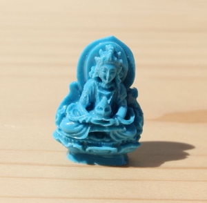 Schöner Buddha Anhänger 27x18mm Blau - Handarbeit kaufen