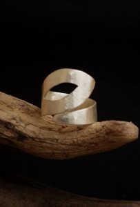 Ring Silber 925 Silberring breit größenverstellbar 