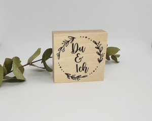 Holzbild Holzschild Mini Dekoschild Natur mit Spruch Vinyl