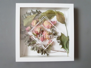 Brautstrauß Bilderrahmen Erinnerung Blumenstrauß Ornament personalisiert