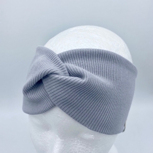 Stirnband, KU 57- 60 cm, Haarband , Bandeau , Boho-Stirnband, grau, von Mausbär    - Handarbeit kaufen