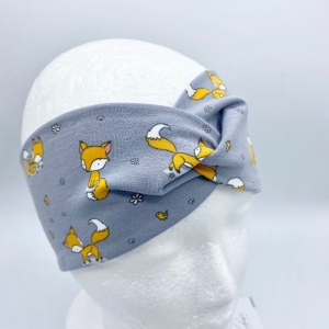 Stirnband, KU 54 - 57 cm, Haarband , Bandeau , Knoten Stirnband,Fuchs,  von Mausbär   - Handarbeit kaufen