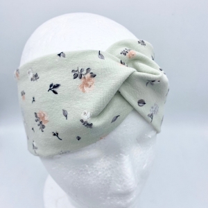 Stirnband, KU 54 - 57 cm, Haarband , Bandeau , Knoten Stirnband, zarte Blüten,  von Mausbär  