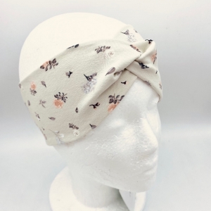 Stirnband, KU 50 - 53 cm, Haarband , Bandeau , Boho-Stirnband, Blumen, von Mausbär   - Handarbeit kaufen
