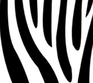 Wandbordüre - selbstklebend | Zebrastreifen - weiß farbig - 13 cm Höhe | Vlies Bordüre mit tierischem Muster - Zebra  - Handarbeit kaufen