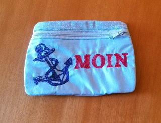  ♡  maritimes Täschchen  ♡       aus Stoff mit Reißverschluss für all die kleinen Dinge  - Handarbeit kaufen