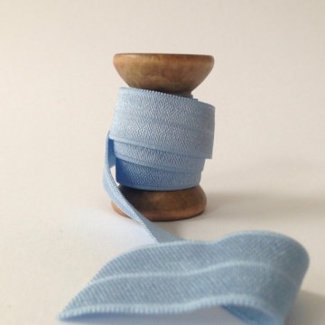 Elastisches Gummiband mit Faltkante, Falzgummi, Einfassband, Armcandy Mid Blue