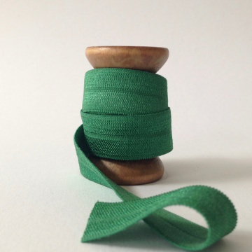 Elastisches Gummiband mit Faltkante, Falzgummi, Einfassband, Armcandy Emerald