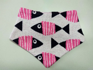 Halstuch Dreieckstuch Wendetuch Biostoff Fische pink Baby Kleinkind Albstoffe - Handarbeit kaufen