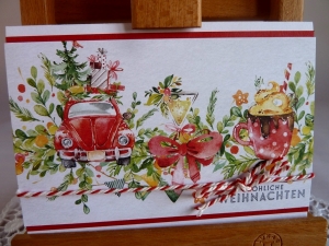 Weihnachtskarte Klappkarte mit wunderschönem Motiv - Handarbeit kaufen