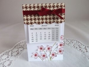 Mini-Tischkalender 2023 mit Blüten - Handarbeit kaufen