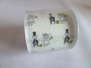 Hochzeit/Toilettenpapier mit Hochzeitsmotiv