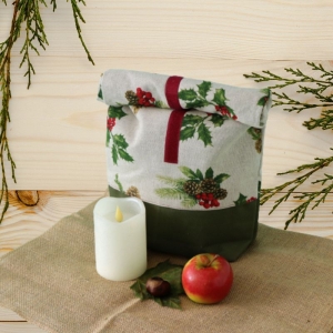 Lunchbag / Brotbeutel/ Wichtelheschenk /weihnachtsdeko Tisch / Tischset/ PlatzsetMitbringsel Weihnachten /Wichtelgeschenk/ Geschenkverpackung nachhaltig