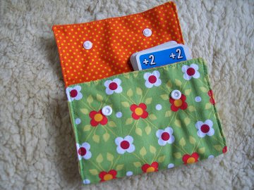 Spielkartentasche, Kartentasche für Erwachsene und Kinder -Blumen grün